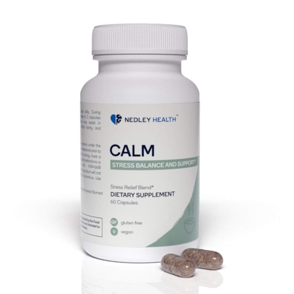 Rolig - Naturlig Stress Relief & Mood Support - Ashwagandha, Lemon Balm, L- Theanine - 60 Veganske Kapsler (Rolig)