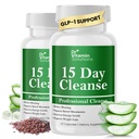 15 dages Gut Cleanse Detox for kvinder w / GLP-1 Support - Natural Colon & Detox Cleanse for vægttab - Bloating & Constipation Relief - Flushs Toxins & Supports Immunity - 60 Ct.