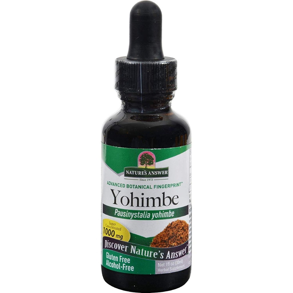 Nature Respons Yohimbe Bark Alkohol Free - Herbal Supplement - Gluten Free - 1 fl oz (pakke med 2)