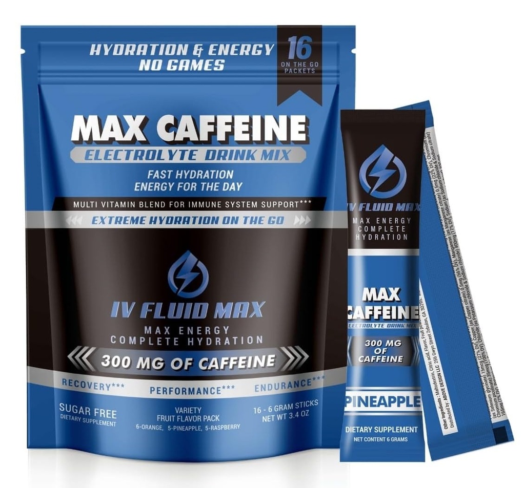 Hydrering Acceleration - 300 mg Koffein - Elektrolyte + Energy Drink Mix - Preworkout / Recovery Drink