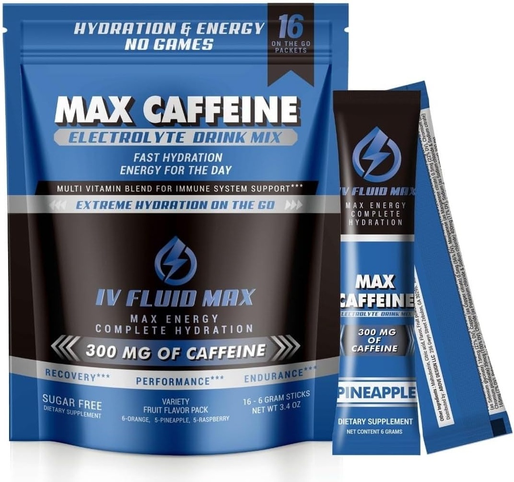 Hydrering Acceleration - 300 mg Koffein - Elektrolyte + Energy Drink Mix - Preworkout / Recovery Drink