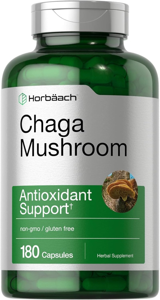 Horbäach Chaga Mushroom Capsules ttesmå 124; 180 Greve