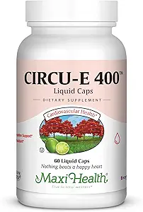 Maxi Health Circu- E 400 IE - Natural Vitamin E - Krops Defense System Support - 60 Kapsler - Kosher