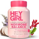 Hey Girl Hormone Balance for Women — 13-in-1 Menopause, PMS & Cycle Support — Mood & Hot Flash Support with Myo-Inositol, Berberine, Maca, Black Cohosh, DIM – 90 Capsules