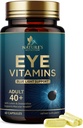 Eye Vitamin Supplement - Avanceret Eye Care Vitamin med Lutein, Zink, Vitamin C, E, Zeaxanthin & Minerals - Vision Multivitamin for Macular Health & Dry Eyes, Vegan, Flasket i USA - 60 kapsler