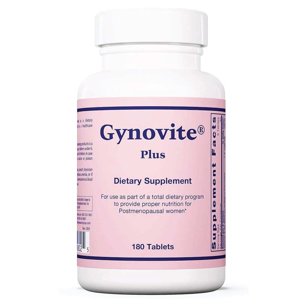 Optimox Gynovite - Menopause Kosttilskud til kvinder, Post Menopause Support Vitaminer til Hot Flash, Night Sweats, Women 's Menopausale Comfort - 180 tabletter