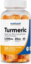 Nutricost gurkemeje Gummies 2.000mg Tumerisk per servering (120 Gummies) - 60 Servere
