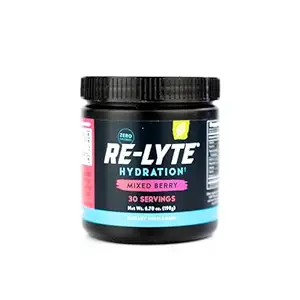 REDMOND Re-Lyte Electrolyte Drink Mix, Mixed Berry, 30 serving SMALL 6.88oz jar