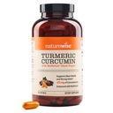 NatureWise gurkemeje 500 mg med Black Pepper Softels - Extra Strength, Enhanced Absorption - 95% Curcuminoids & BioPerine til immunforsvar - Gluten- Free, Non- GMO - 180 Greve [6 - Måned Supply]
