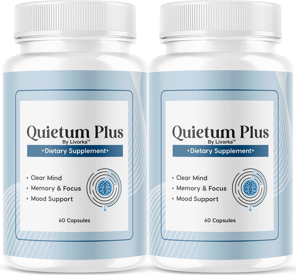 (2 Pack) Quietum Plus - Official Quietum Plus Advanced Supplement Formel, Original Quietum Plus Anmeldelser, Alle Natural QuietumPlus Advanced Formel for Sunde Øre, 120 kapsler til 2 måneder