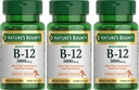 Nature 's Bounty Vitamin B- 12 5000 mcg, 40 Quick Opløs tabletter (pakke med 3)