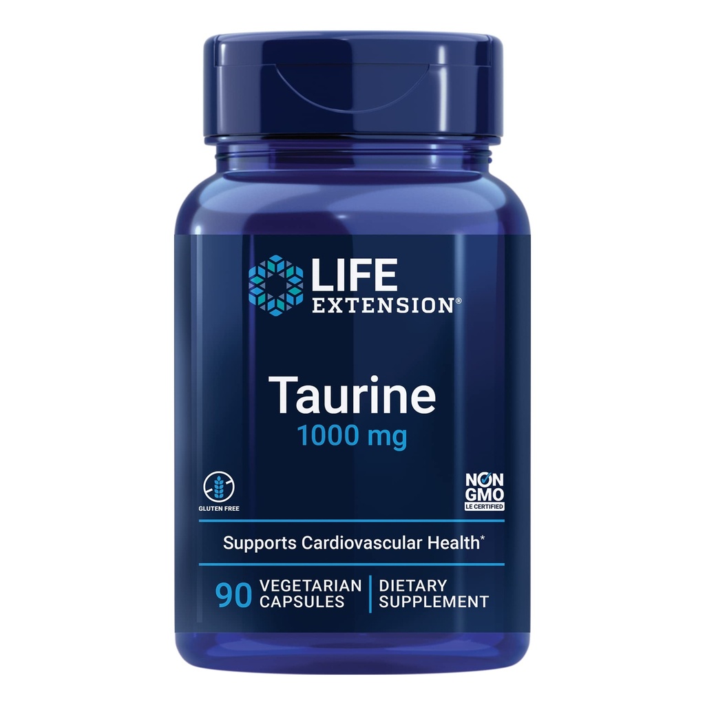 Life Extension Creatin- kapsler og Taurine supplement Bundle - 120 Creatin- kapsler Fremme styrke og 1000mg taurine for hjerte sundhed