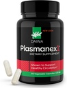 Daiwa Plasmanex 1 - Blood and Vein Circulation Supplements - Balance Circulation, Opmuntre sunde ben og Veins - 60 Veganske kapsler