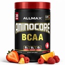 ALLMAX Nutrition AMINOCORE BCAA Powder, 8.18 Bedste Aminosyrer, Intra og Post Workout Inddrivelse Drik, Gluten Free, Fruit Punch, 315 g