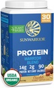 Organic Plant Based Protein Powder 124; Vegan Organic Protein Powder med BCAA Aminosyrer & Hemp Seed Pea Blend • 124; Non- GMO Soy Dairy Filler & Gluten Free (Chocolate Peanut Butter, 30 Servere)