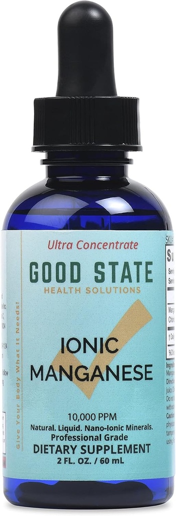 God State Liquid Ionic Manganese Ultra koncentrat (10 dråber svarende til 5 mg - 118 Servere pr flaske), 2 Fl Oz