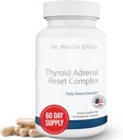Dr. Westin Childs - Thyroide Adrenal Reset Complex 124; Herbal Support Supplement med Glandulars & Rhodiola (adaptogens) for Stress, Cortisol, Træthed, Energi hos kvinder med Hypothyroidisme 120 Ct