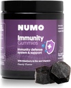 Numo Elderberry Gummies - immunsystem support med antioxidanter supplement - Komplet formel med Sambucus Frugt, Vitamin D3, Zink, C-vitamin, Probiotika - Økologisk, Vegan & Kosher - 60 Greve