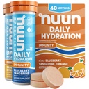 Nuun Immunity Electrolyte Tablets with Vitamin D, C, E, & A, Ingefær, Elderberry, Magnesium & 4 Andre essentielle elektrolytter, Vegan, Blåbær Tangerin & Orange Citrus, 4 Pack (40 Servere i alt)