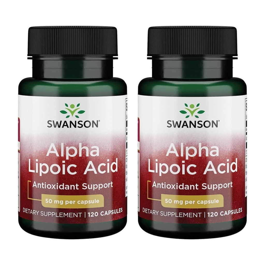Swanson Alpha Lipoic Acid 50 Milligram 120 Kapsler (2 Pack)