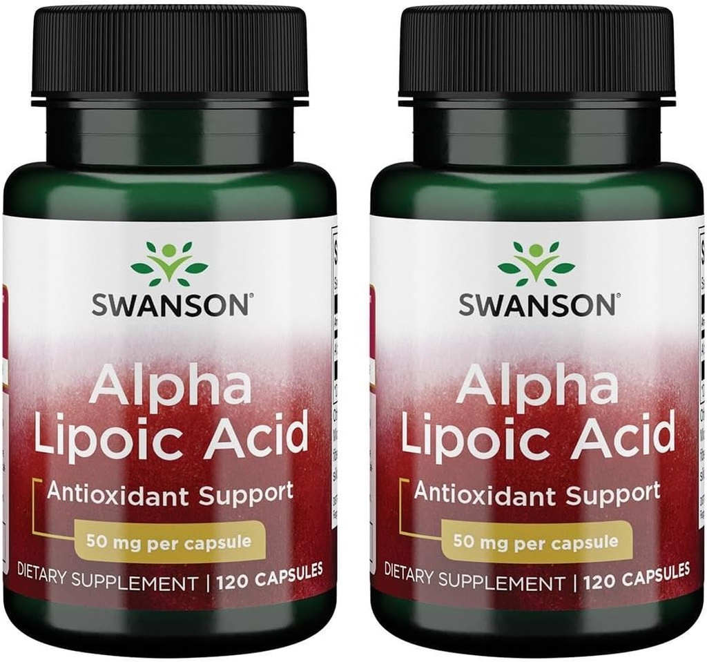 Swanson Alpha Lipoic Acid 50 Milligram 120 Kapsler (2 Pack)