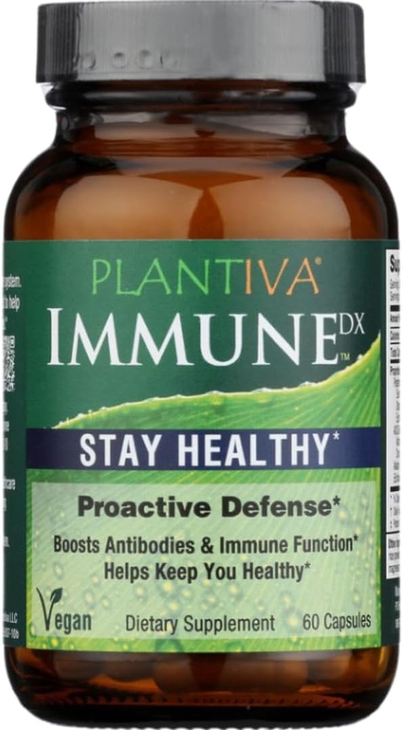 ImmuneDx Sund immunboost Dagligt urtetilskud, Naturlig modstand, Hele kroppen forsvar med Echinacea & Ginseng - Vegan - 60 kapsler