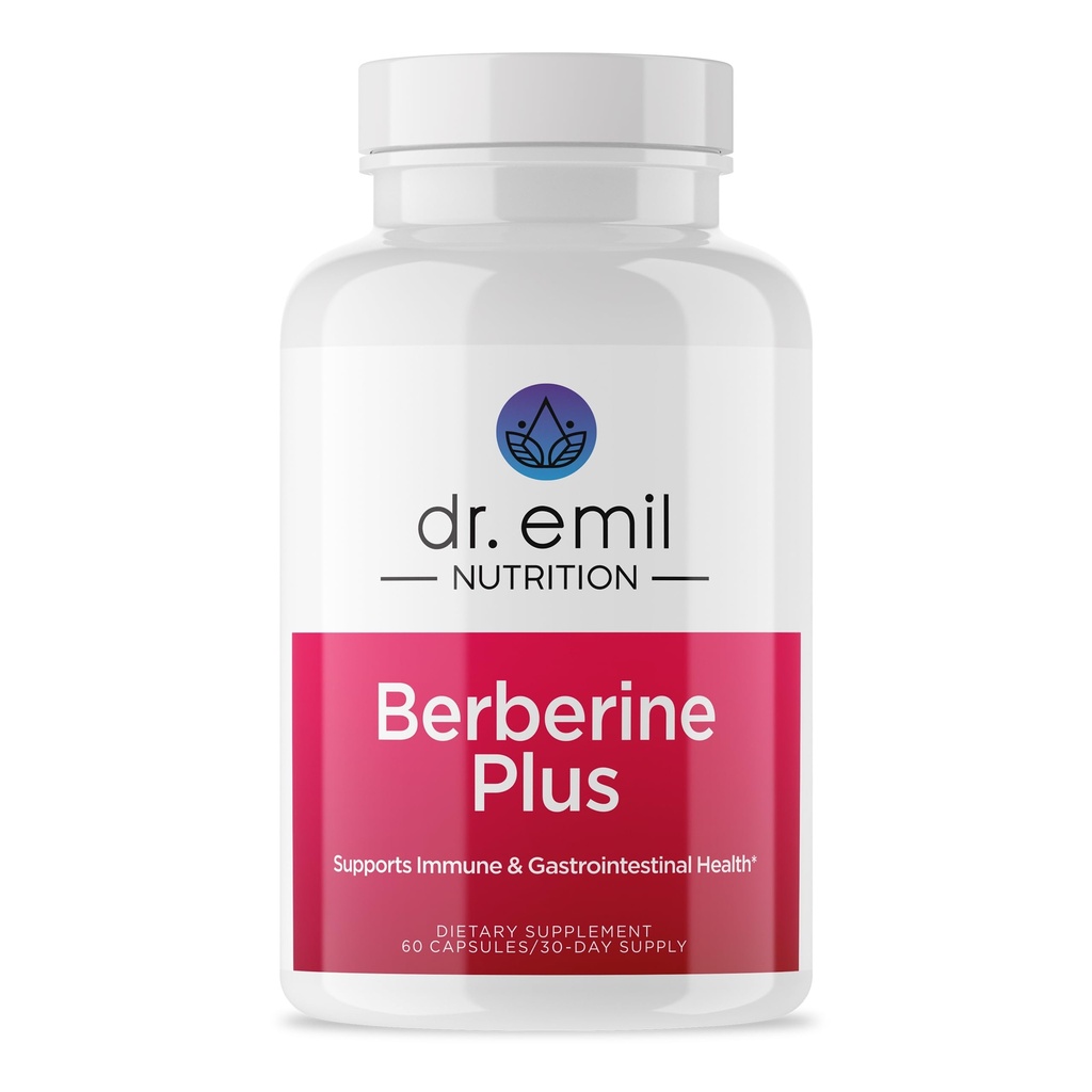 DR. EMIL NUTRITION Berberine 500mg Kapsler; Cinnamon Supplement- 124; MTC Oil & Milk Thistle - 124; Berberine HCL - 124; Made in the United Kingdom; 30- Day Supply