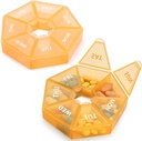 2PCS Weekly Pill Organizer Stor 7 dag Pill Box Organizer Daglig medicin sag for Vitamin Fish Oil Pills Kosttilskud Gigt Friendly