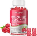 Magnesium Glycinate Gummies Sukker Gratis, Magnesium Kalium tillæg med vitamin D3, B6 til søvn, stress, muskellindring, nerve sundhed støtte til voksne, 180 Raspberry Flavor Gummy