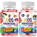 Magnesium Gummier for børn og voksne - Rolig Magnesiumtyggere - Magnesium Citrate Chewable Supplement for Mood & Muscle Support