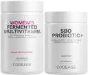 Kodeage Daglig immunsystem Støtte Multivitamin til kvinder + Probiotika Bundle