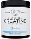 Muscle Feast Creavitalis Mikroniseret Creatin Monohydrat Pulver • 124; Premium Pre- workout eller efter - Workout • 124; Let at blande, Gluten- Free, Safe and Pure, Kosher Certified (200g • 124; 66 Serveringer), Ufortyndet