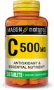 MASON NATURAL C 500 mg - understøtter sundt immunsystem, antioxidant og essentiel ernæring, 250 tabletter