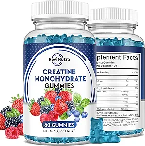Creatine Chewable Gummies - 2000mg Creatine Monohydrate Tablet Chews, Fast Absorbing, Easy Digesting Chews for Men and Women, Improve Recovery, Build Muscle, Strength & Endurance - 120Count, 2pack