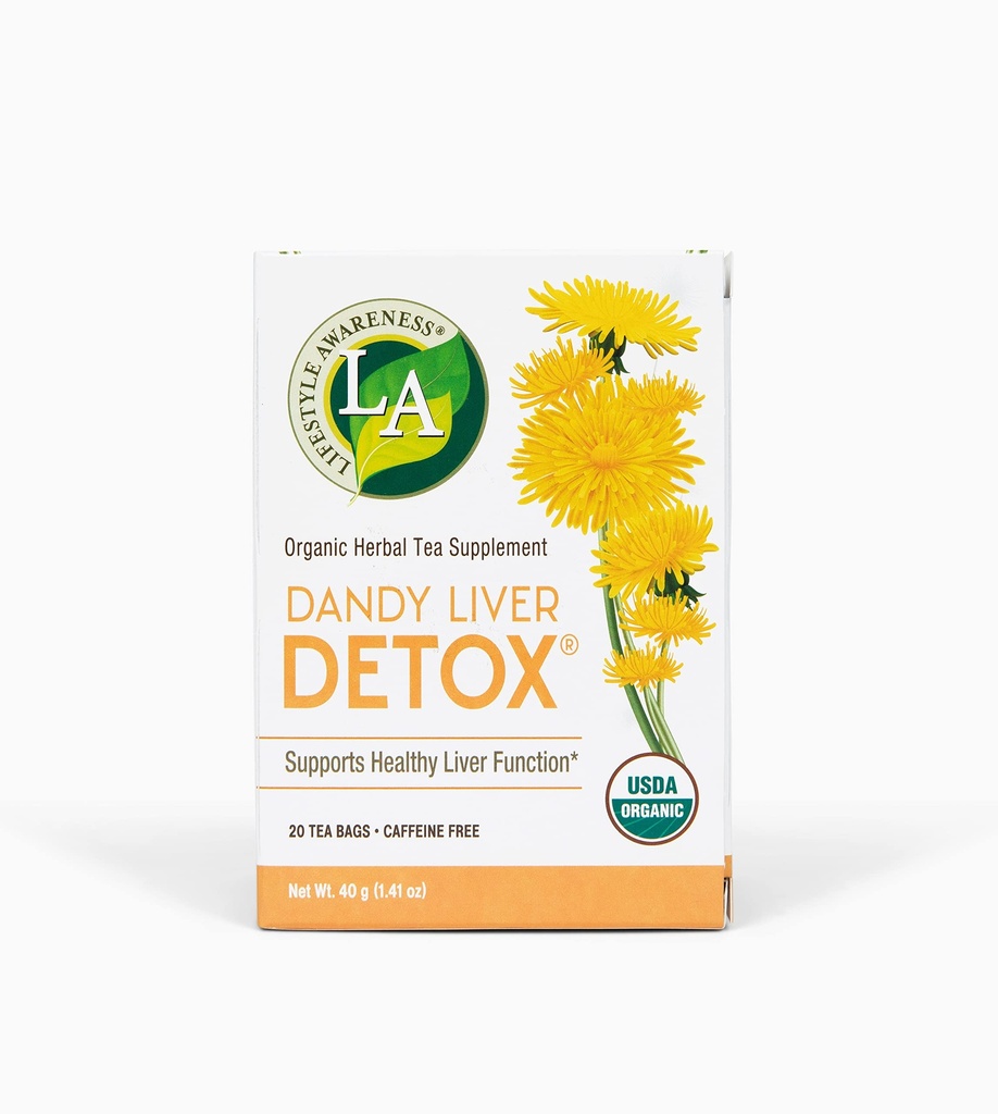 Livsstils Bevidsthed Teas, Koffein Free Dandy Lever Detox Tea, 20 Greve