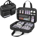 Damero Locking Pill Flaske Organizer, Medicin Storage Bag Medicin Organizer Rejsebærer sag for store pilleflasker, Medicin og medicinske forsyninger, sort