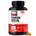FORCE FACTOR Pumpkin Seed Oil Capsules, Phytosteroler supplement med essentielle fedtsyrer, Lavet med kold presset Pumpkin Oil, Premium kvalitet, Non- GMO, 100 Softgels
