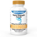 DrFormulas 2000mg Triple Strength Omega 3 Fish Oil med EPA og DHA, 180 Burpless Softgels
