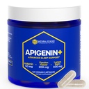 NATURLIGE STAKKER Apigenin Supplement for søvn - 50mg Apigenin & 600mg Lemon Balm - Melatonin Free Sleep Aid - med Passion Flower Extract for Stress Support * - 120 Lemon Balm Kapsler