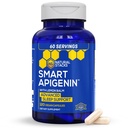NATURLIGE STAKKER Apigenin Supplement for søvn - 50mg Apigenin & 600mg Lemon Balm - Melatonin Free Sleep Aid - med Passion Flower Extract for Stress Support * - 120 Lemon Balm Kapsler