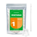 wananfu størrelse 1 Tomme kapsler Vegetarisk (100 Greve) Bundle med Micro Lab Spoon, Clear Fillable Veggie Pill kapsler Størrelse 1 til at lave dine egne kosttilskud