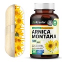 BIO KRAUTER Arnica Montana Kapsler - 500 mg Arnica Kapsler til blå mærker og hævelse - Vegan - 100 Greve