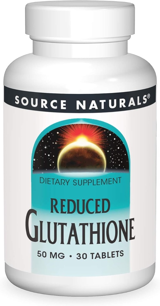 Source Naturals Glutathion, supplement til leverstøtte, 50 mg - 30 tabletter