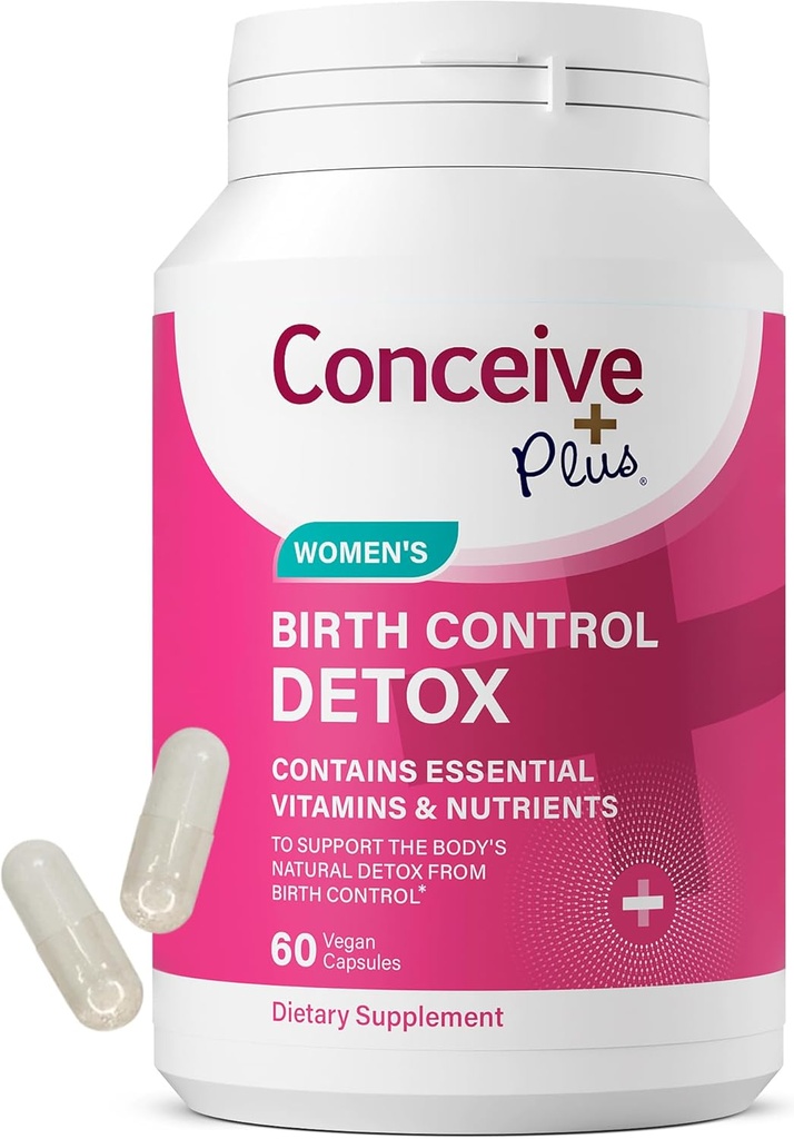 CONCEIVE PLUS fødselskontrol Detox supplement - prænatale vitaminer bedste for kvinder - Support Hormone Balance & ovarie Sundhed - Essential for kvinder forsøger at conceive - Kosttilskud - 60 kapsler