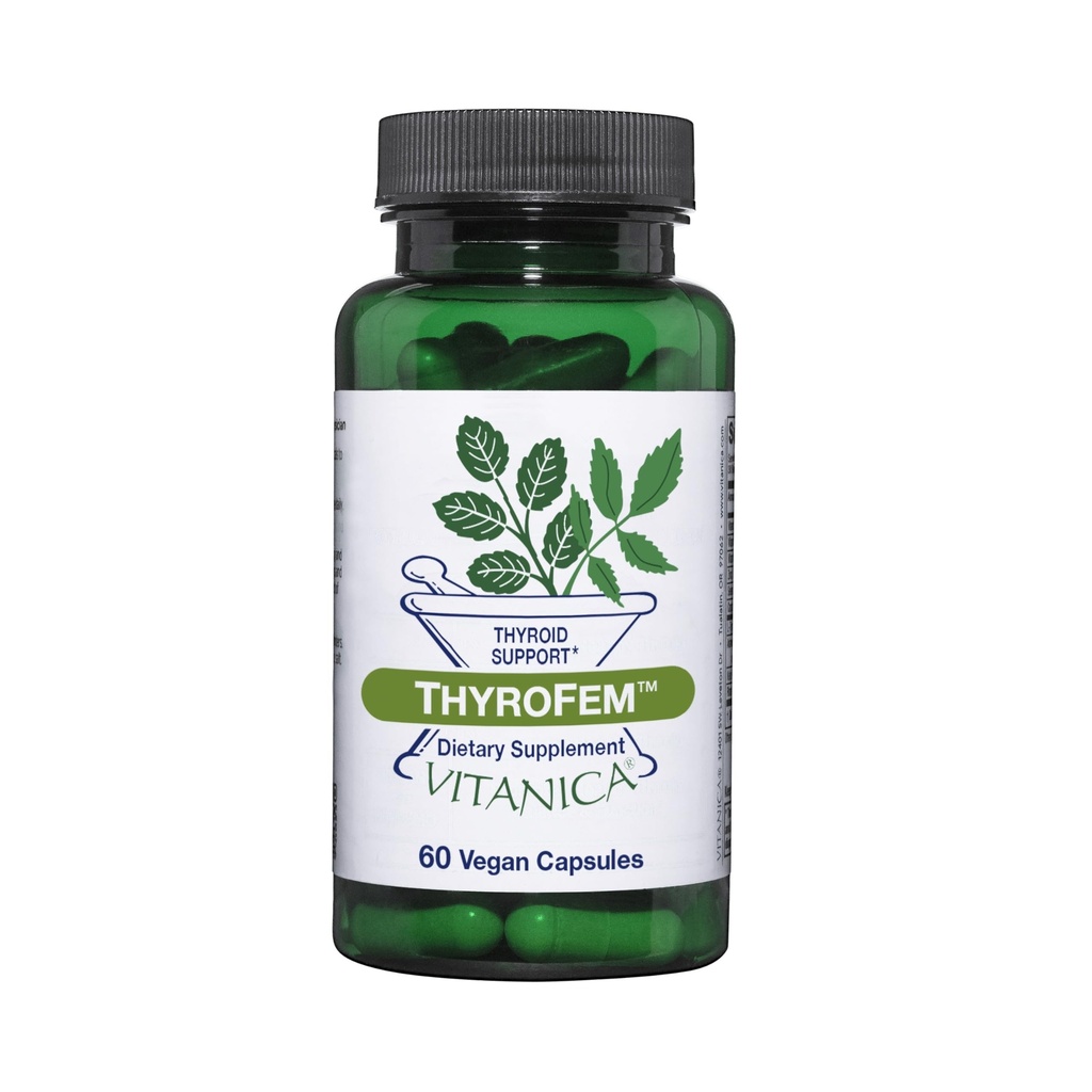 Vitanica ThyroFem, Thyroid Gland Support, Vegan, 60 Kapsler