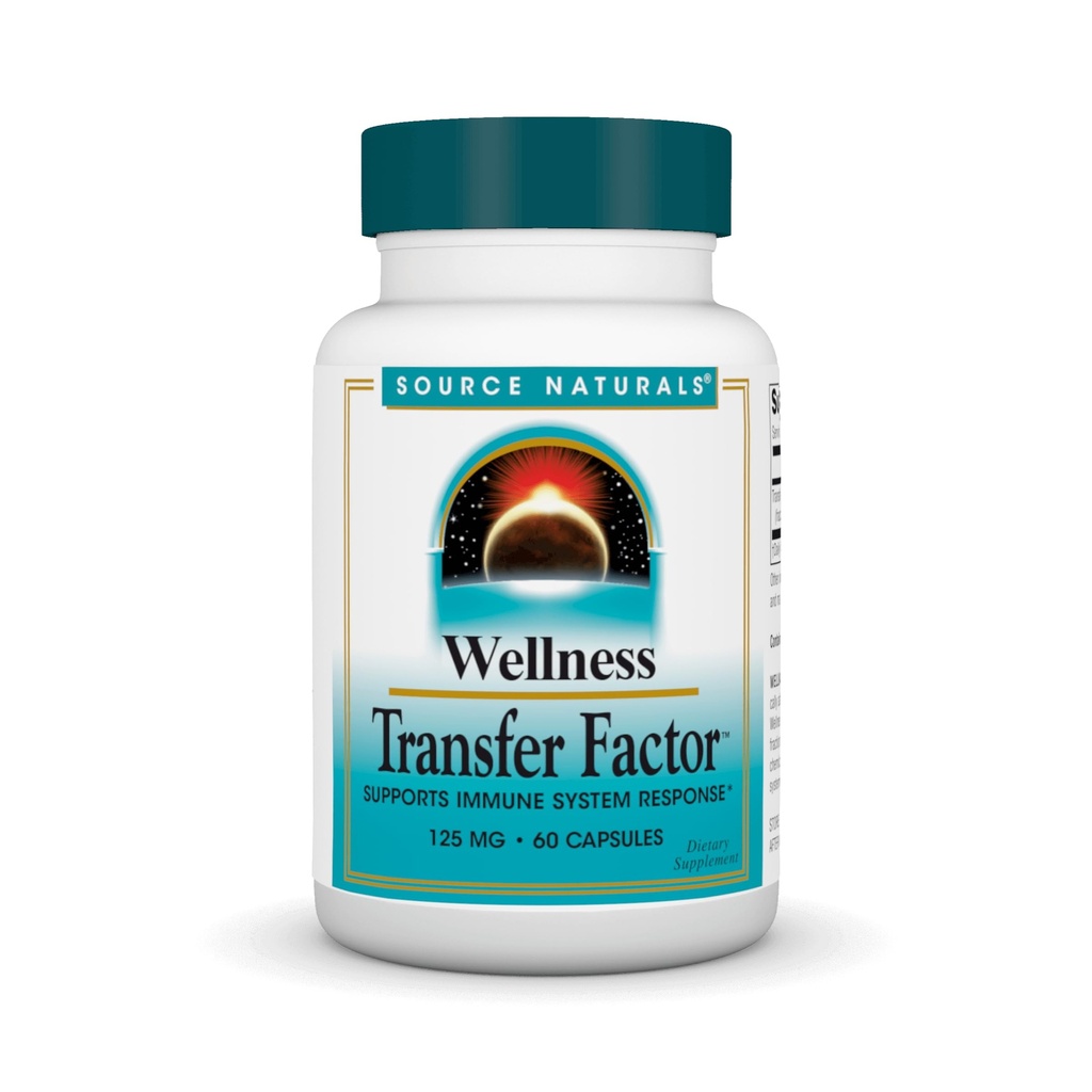 Kilde Naturals Wellness Transfer Factor, understøtter immunsystemet respons * 125mg, 60 kapsler