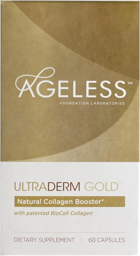 Agaless UltraDERM Guld - Natural Collagen Booster med BioCell Collagen - 60 Greve
