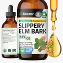 BIO KRAUTER Slippery Elm Bark Tinktur - Pure Slippery Elm for kvinder & mænd - 4 Fl.Oz. 56 Dage for levering - Hals & Voice Support - Vegansk flydende dråber til lunger - Luftveje og fordøjelsessygdomme