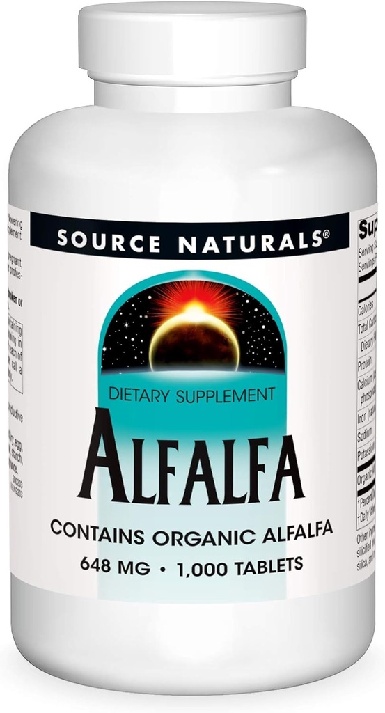 Kilde Naturals Alfalfa 10 Grain Kosttilskud - 1000 Tabletter