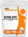 BulkSupplements.com Alpha GPC Powder - Cholin Kosttilskud, Alpha GPC 300mg - Unflavored & Gluten Free, 600mg per Serving, 500g (1.1 lbs) (Pack of 1)